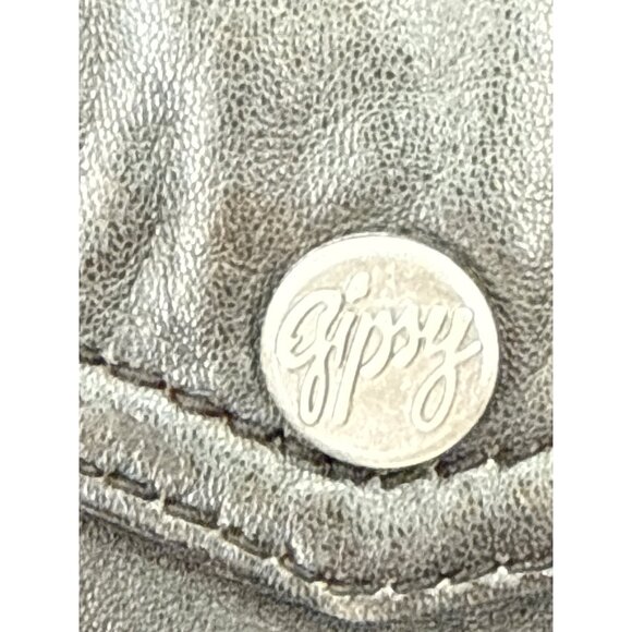 Gipsy Mens Leather Aviator Jacket Sherpa Collar Patches mens large - Picture 5 of 11